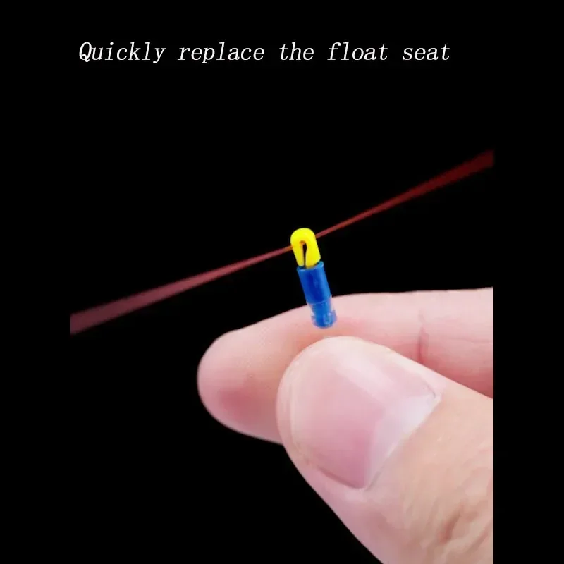 4 unids/caja flotador de silicona para peces, soporte para flotador de peces con rotación, soporte para Bobbers desmontable, herramientas de pesca de grado Extra anudado - imagen 3