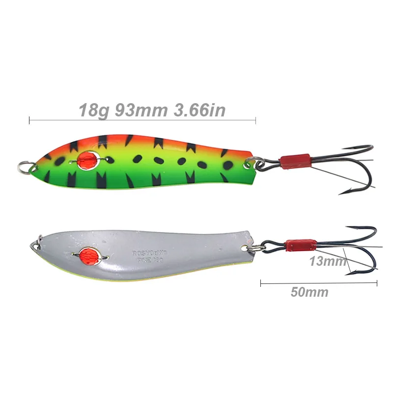 Señuelo de cuchara de pesca, plantilla de Metal de 93mm/18g, cucharas de curricán, destornilladores, Spinners de barco, cebo duro Artificial, aparejos de pesca - imagen 2