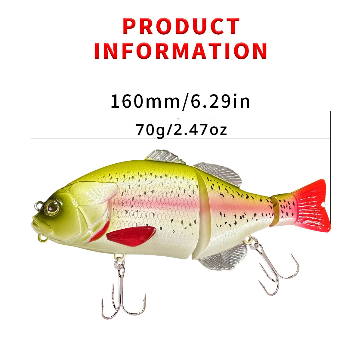 TSUYOKI Swimbait 2024 cebo articulado 160mm 70g aparejos de cazador para Lucio malchoso perca GlideBait Balam señuelo Jackall Gantarel Swimbaits - imagen 5