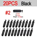 20pcs Size 2 Black