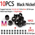 10pcs Black Nickel M