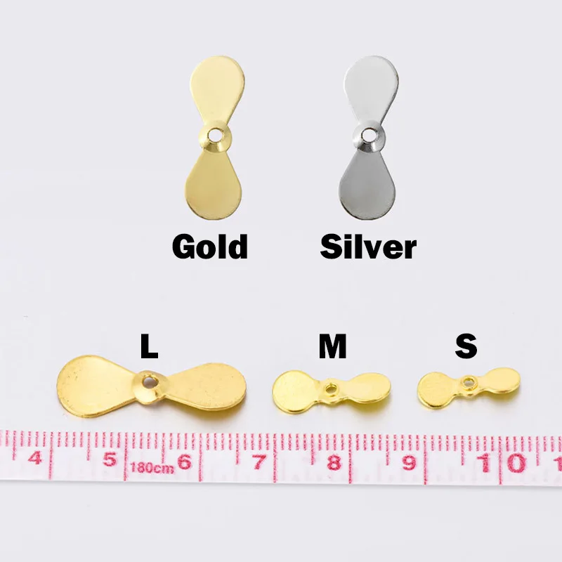 OUTKIT 50 Uds enchufe fundición mosca hélice Spin Spinnerbait Topwater pesca señuelo cuchillas de acero inoxidable personalizado Spinnerbait Prop - imagen 2