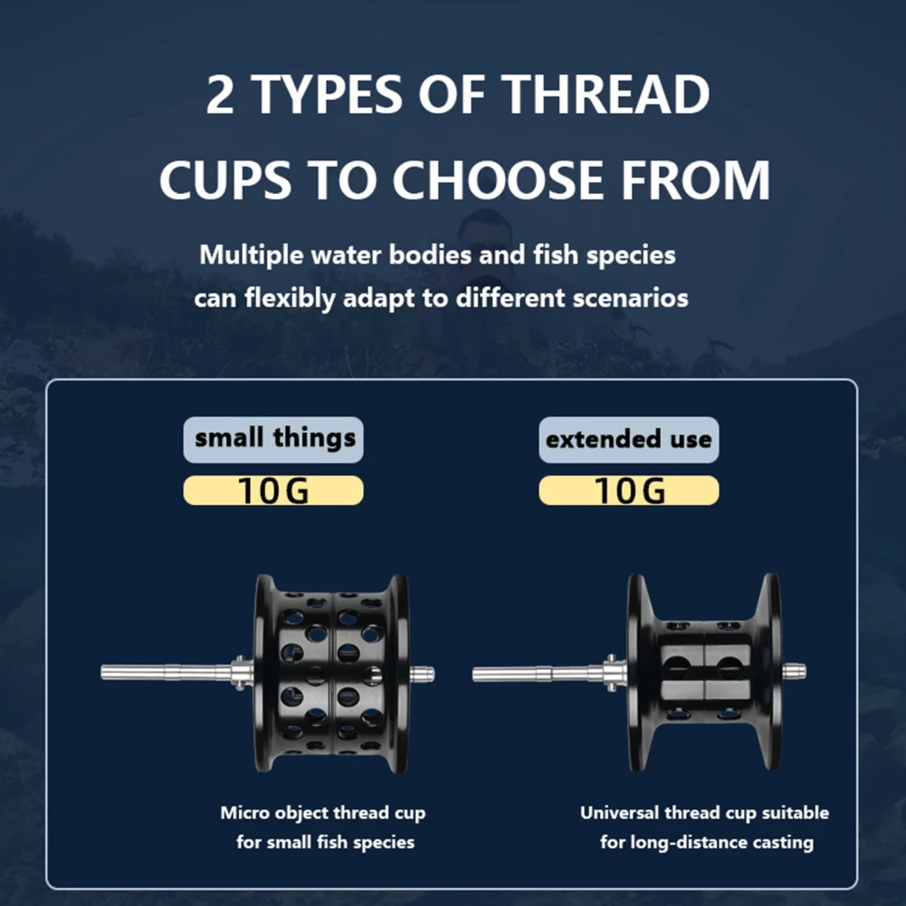 Engranaje de carrete de Baitcasting, relación 7,2: 1, carrete de fundición, arrastre máximo de 5KG, cuerpo de Metal, engranaje de carrete de perfil bajo para pesca al aire libre - imagen 3