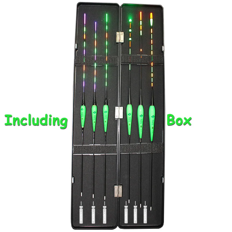 WLPFISHING 6 unids/lote (incluida caja) flotadores de pesca Sensor de gravedad de alto brillo flotadores luminosos eléctricos CR425 corcho de pesca - imagen 3