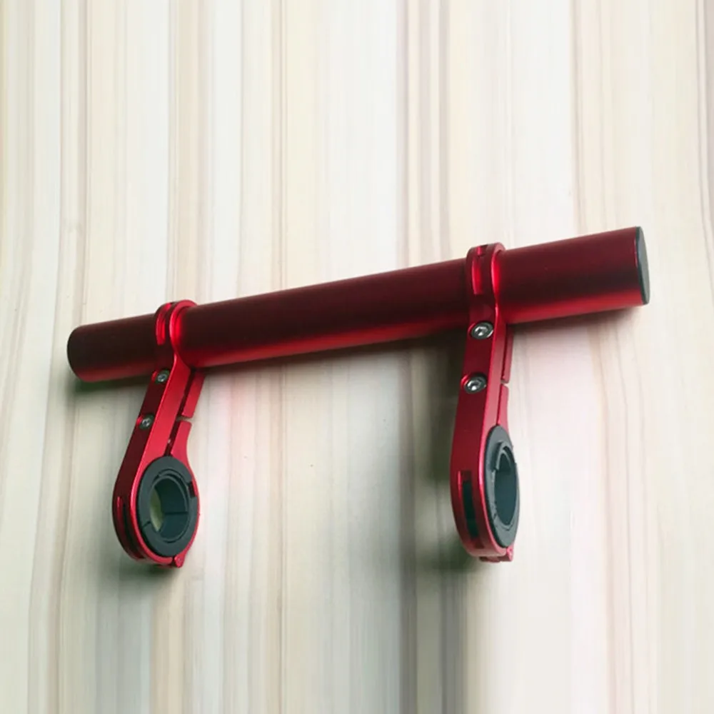 Soporte de manillar de bicicleta de aleación de aluminio, abrazadera doble, soporte de extensión de manillar multifunción, extensor de manillar de bicicleta de 20cm