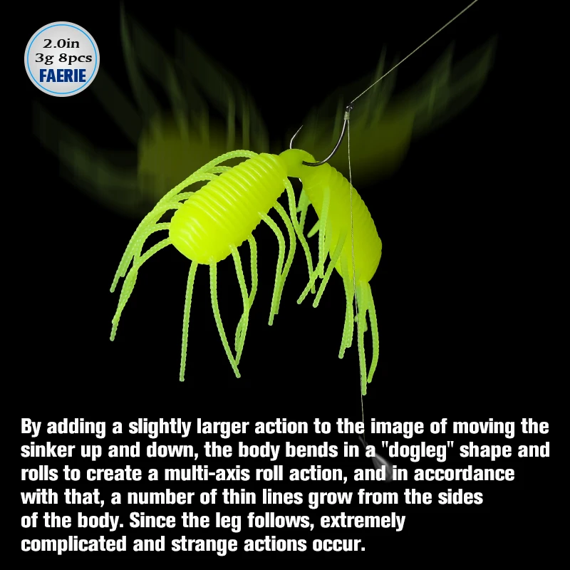 TSURINOYA 50mm 3g 10 Uds señuelo de pesca suave FAERIE gusano Artificial cebos blandos de silicona para lubina trucha Ajing aparejo de pesca Swimbait - imagen 3