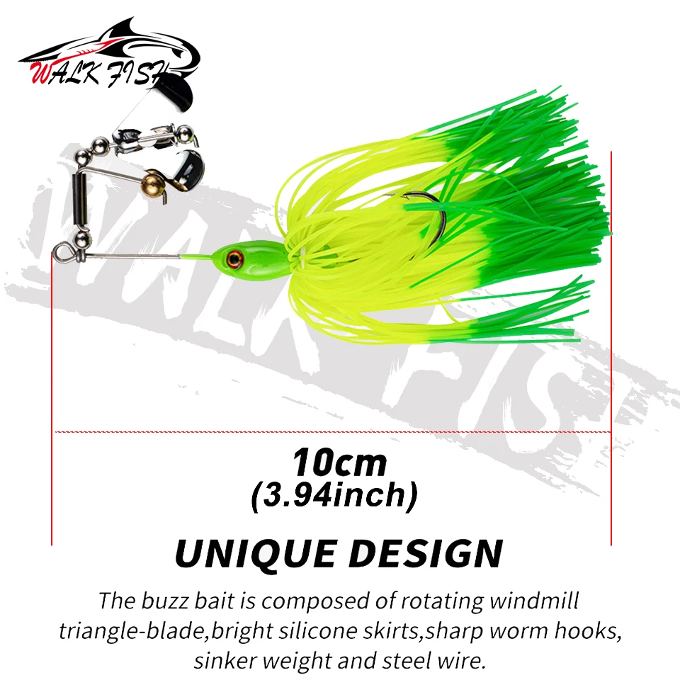 Walk Fish Buzzbait – Señuelo artificial giratorio para lucio - imagen 2