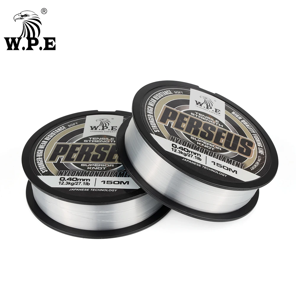 W.P.E 150m PERSEUS Nylon Fishing Line Monofilament 0.20mm-0.50mm 6.8lb-38.7lb Resistance Bass Carp Fishing Line Fishing Tackle - imagen 5
