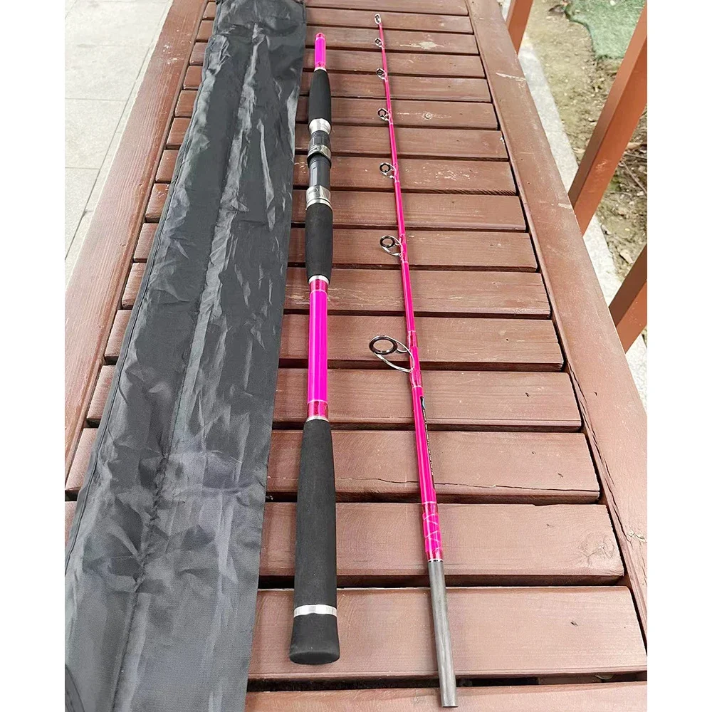 Caña de Jigging lenta superdura, 1,7 M, PE, 4-8, peso de señuelo 80-120G, 13kg, envío máximo, caña de pescar para barco, caña de pescar de aguas profundas en el océano - imagen 5