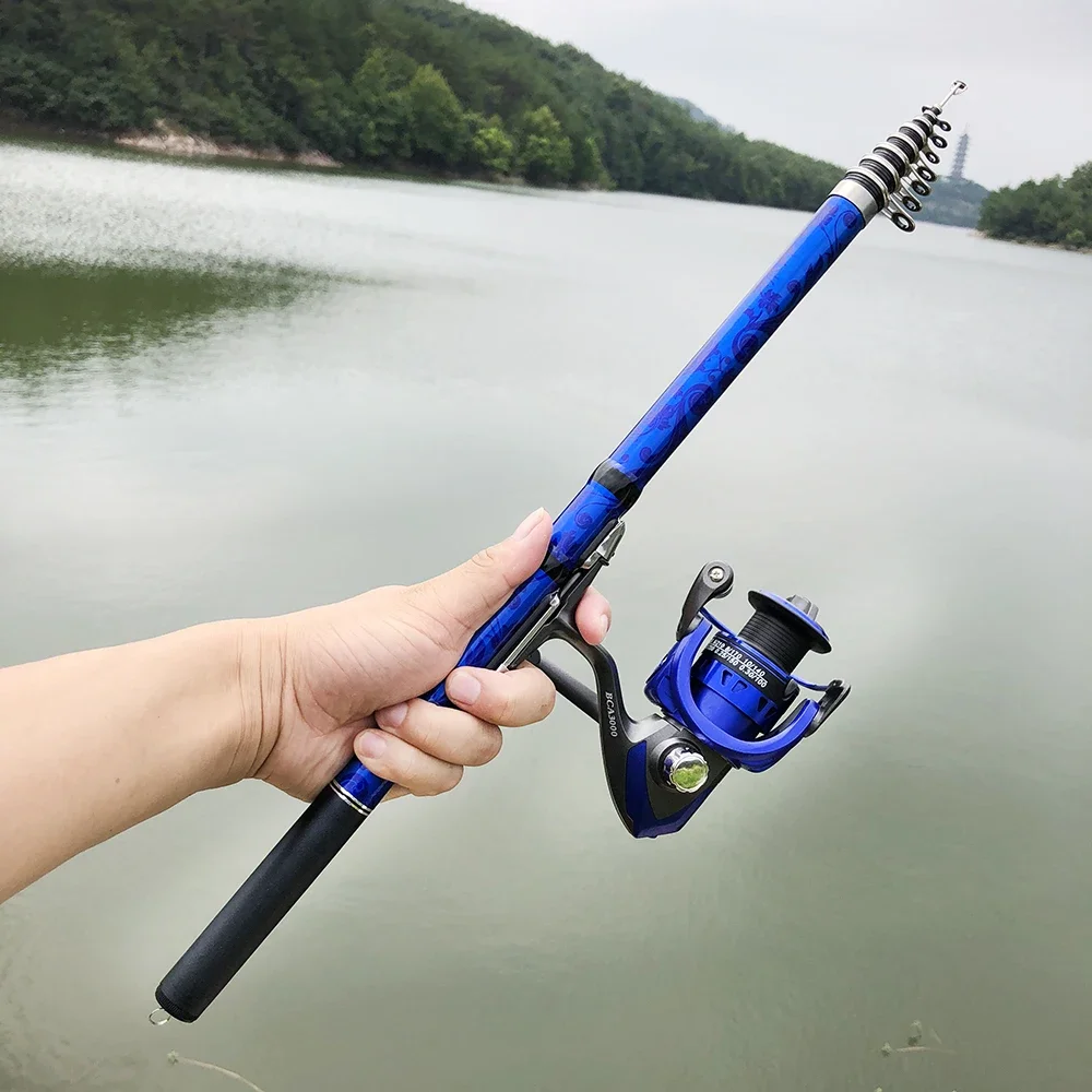 GHOTDA-caña de pescar giratoria telescópica de fibra de carbono dura, 3,0/2,7/2,4/2,1/1,8 M, aparejos de pesca - imagen 2