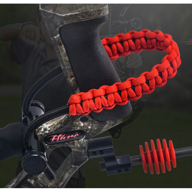 Accesorios de tiro con arco al aire libre trenzados del cordón de muñeca del arco compuesto - imagen 5