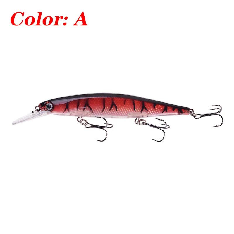 Señuelos de Pesca flotantes, 1 Uds., 12,5 cm, 12,5g, cebo duro Artificial de plástico, Wobblers, Lucio, Crankbait, aparejos de Pesca - imagen 4