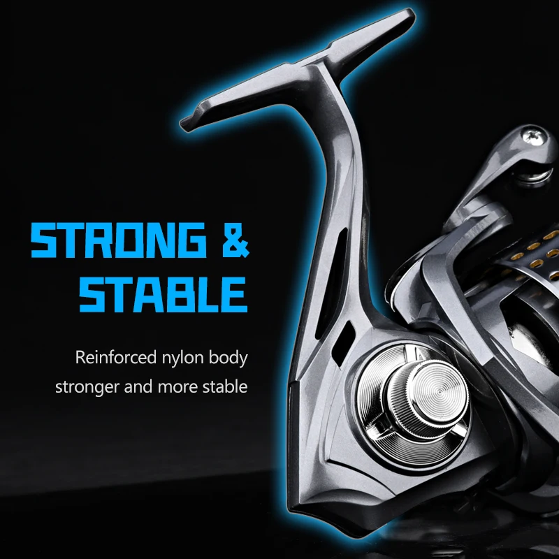 Carrete de pesca giratorio DEUKIO serie 2000-7000, arrastre máximo ultraligero de 15kg, carrete giratorio para Surfcasting, carretes de Jigging de agua salada - imagen 5