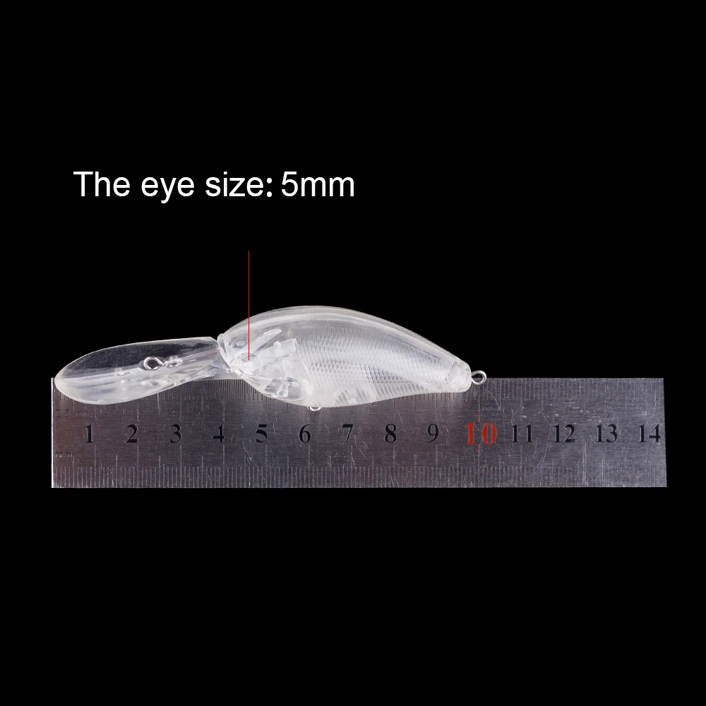 Hanlin-Señuelos de Pesca Crankbait sin pintar, cebos de plástico para aguas profundas, aparejos en blanco artificiales flotantes, 10/20 piezas, 10CM, 11,5G - imagen 2