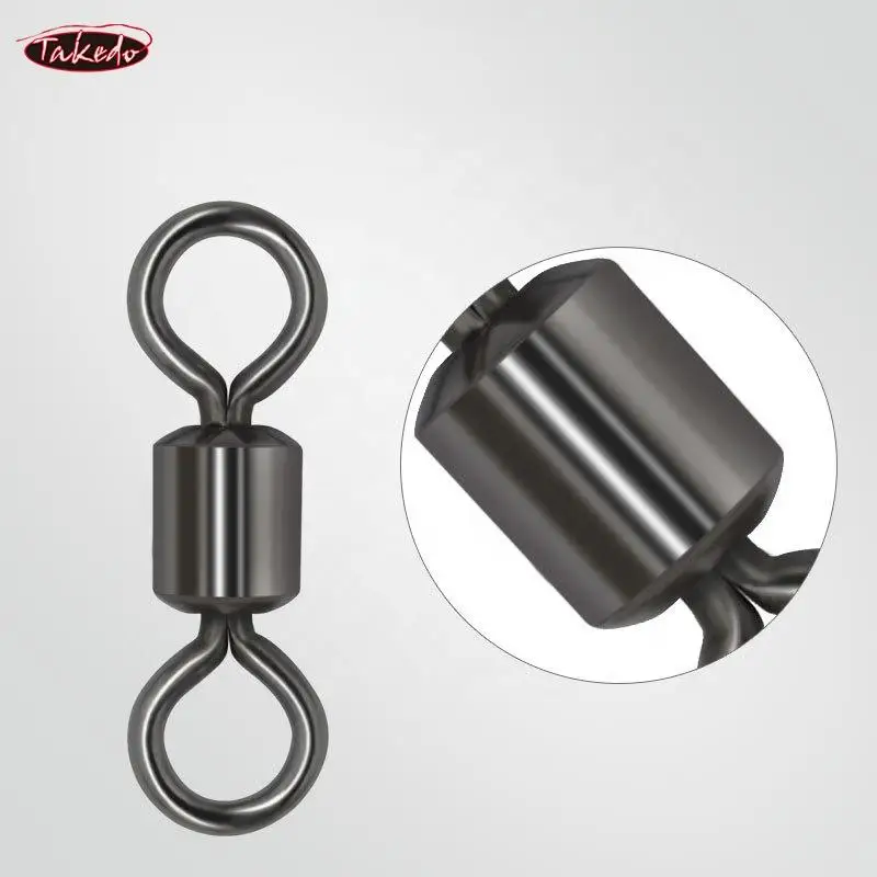 TAKEDO 1/0 - 12/0 aleación de cobre anillo giratorio americano rodante 8 en forma de conector giratorio de pesca accesorios de pesca HXY-2001 - imagen 5