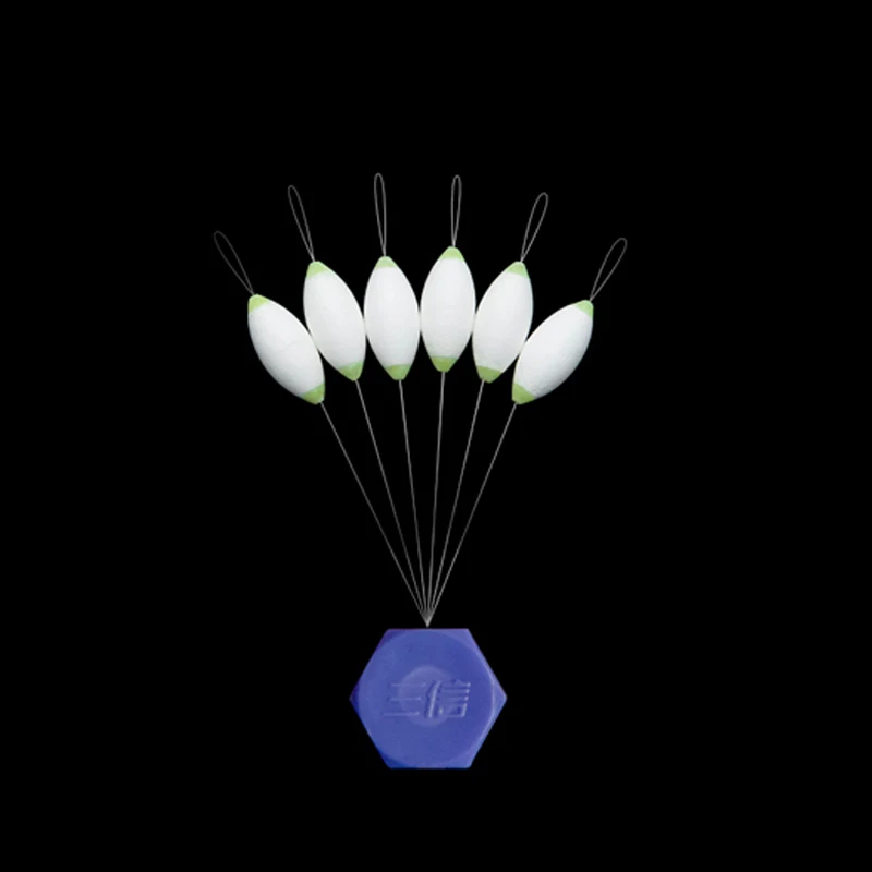 30 paquetes/lote Mini flotador de pesca blanco 3 formas 000 #   - 5 #   Accesorio de aparejos de pesca de carpa Bobber flotante de siete estrellas A588 - imagen 2