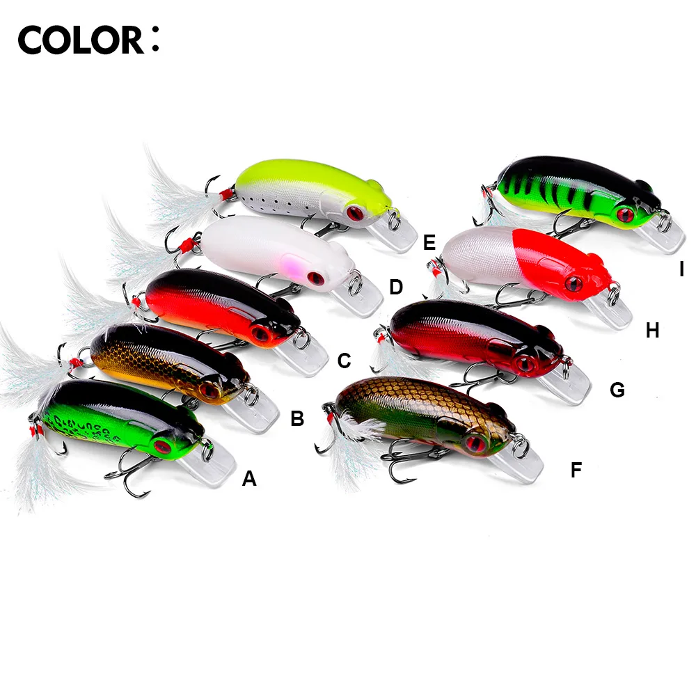 1 Uds. Señuelos duros de pesca 10g 6cm flotante lento Minnow Wobblers cebo Artificial con anzuelos triples lubina Crankbait Swimbait aparejos - imagen 3