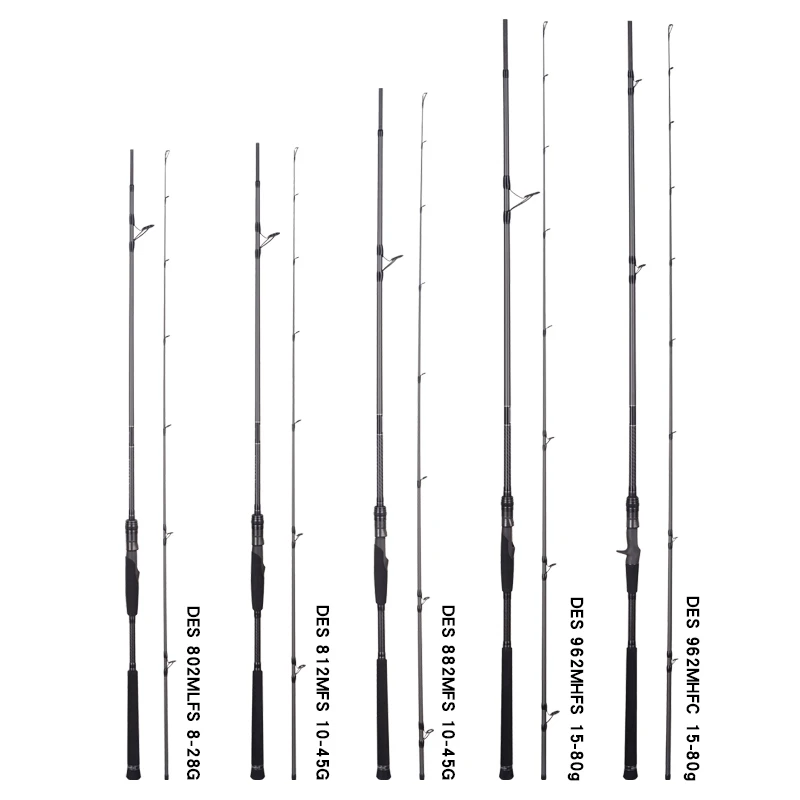 DSNY-caña de pescar de lubina Fuji, señuelo de 8-80g, 2,4 m, 2,4 m, 2,4 m, 2,6 m, 2,9 m, ultraligera, de alto carbono, para agua salada, carpa, fundición giratoria - imagen 5