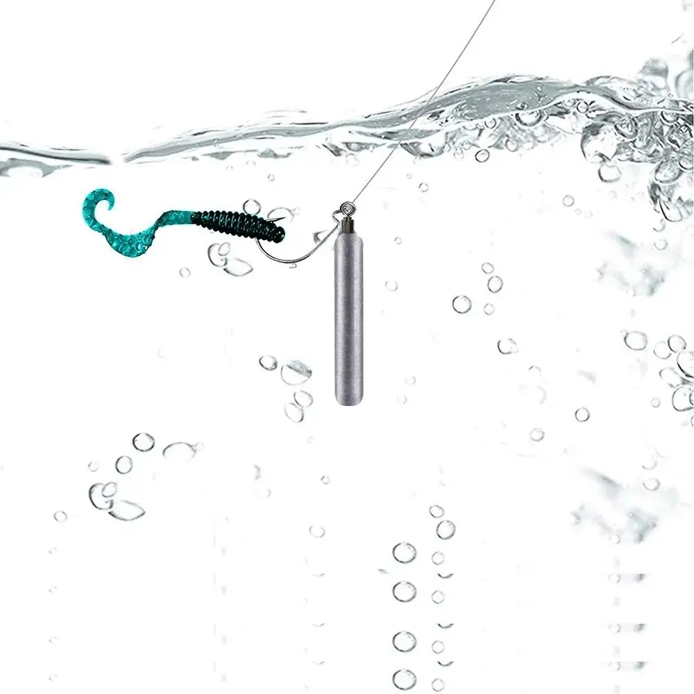 10 unids/set cebos de pesca de forma cilíndrica anzuelo de plomo cebo con conector pesas de pesca plomos 3,5g-20g Accesorios - imagen 2