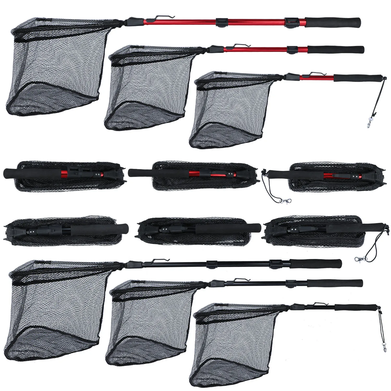 Pesca sin esfuerzo con diseños versátiles de redes y polos