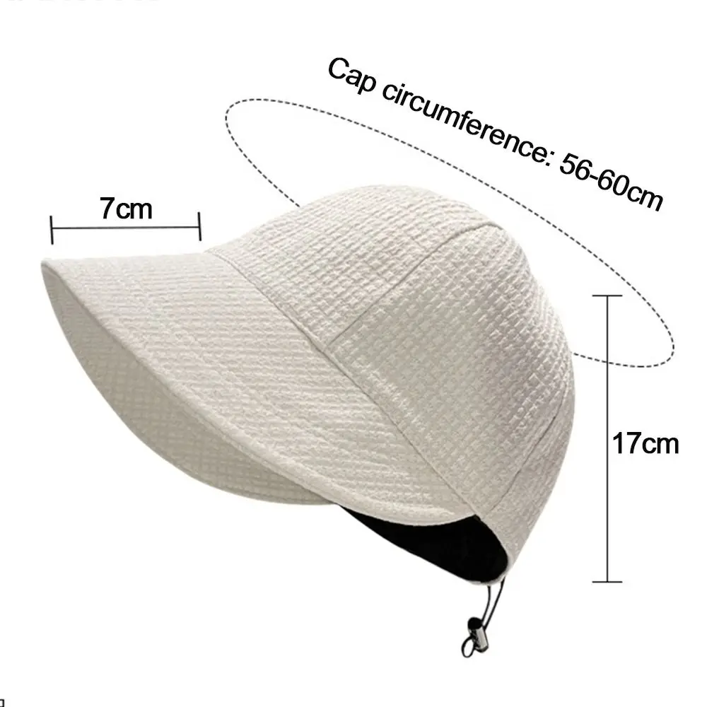 Sombrero de sol deportivo para mujer y niña, gorra de pescador Anti-UV, visera grande, sombrero de cubo de ala ancha plegable, gorra de playa de verano al aire libre - imagen 5