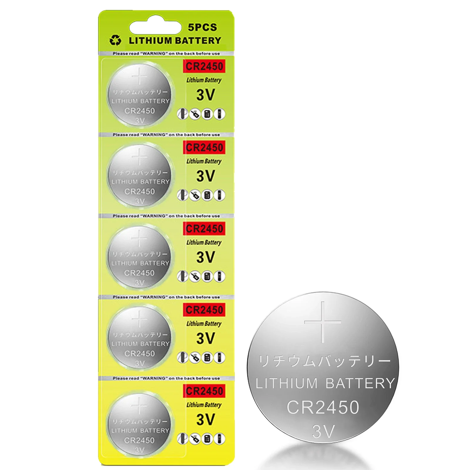 Pila CR2450 Litio 3V – Batería de botón moneda para electrónica - imagen 3