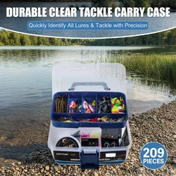 Goture-Kit de Señuelos de Pesca, 209/281 Uds., pesca multiseñuelo para trucha/luccio/bajo con compartimentos extraíbles, caja de aparejos de equipo profesional