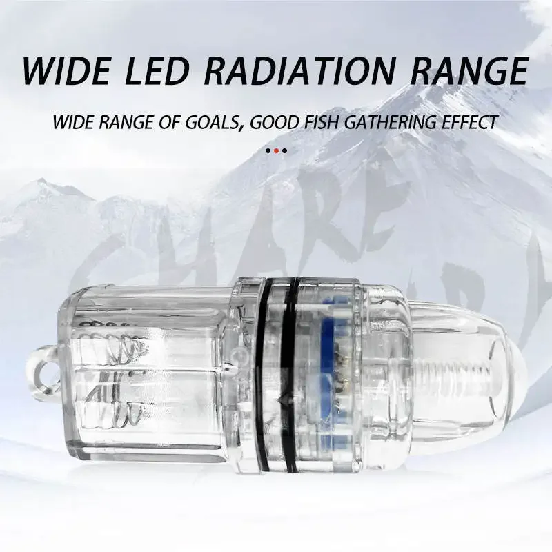 Luz de pesca de gota profunda, plástico transparente, batería AA, LED, luz de señuelo de pesca submarina para curricán, mar, agua dulce - imagen 3