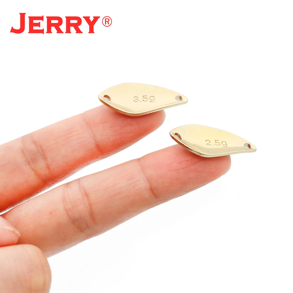 Jerry Aquarius 50 Uds Señuelos de Pesca cebo duro de Metal de agua dulce cucharas de trucha en blanco sin pintar cebo giratorio adornos