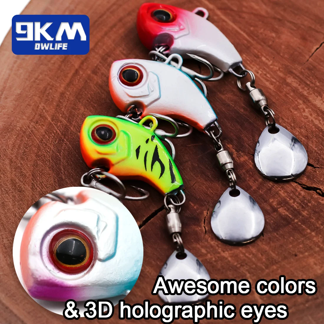 Señuelos Pesca VIB Spinner de Cola Crankbait Hundidos para Lubina - imagen 5