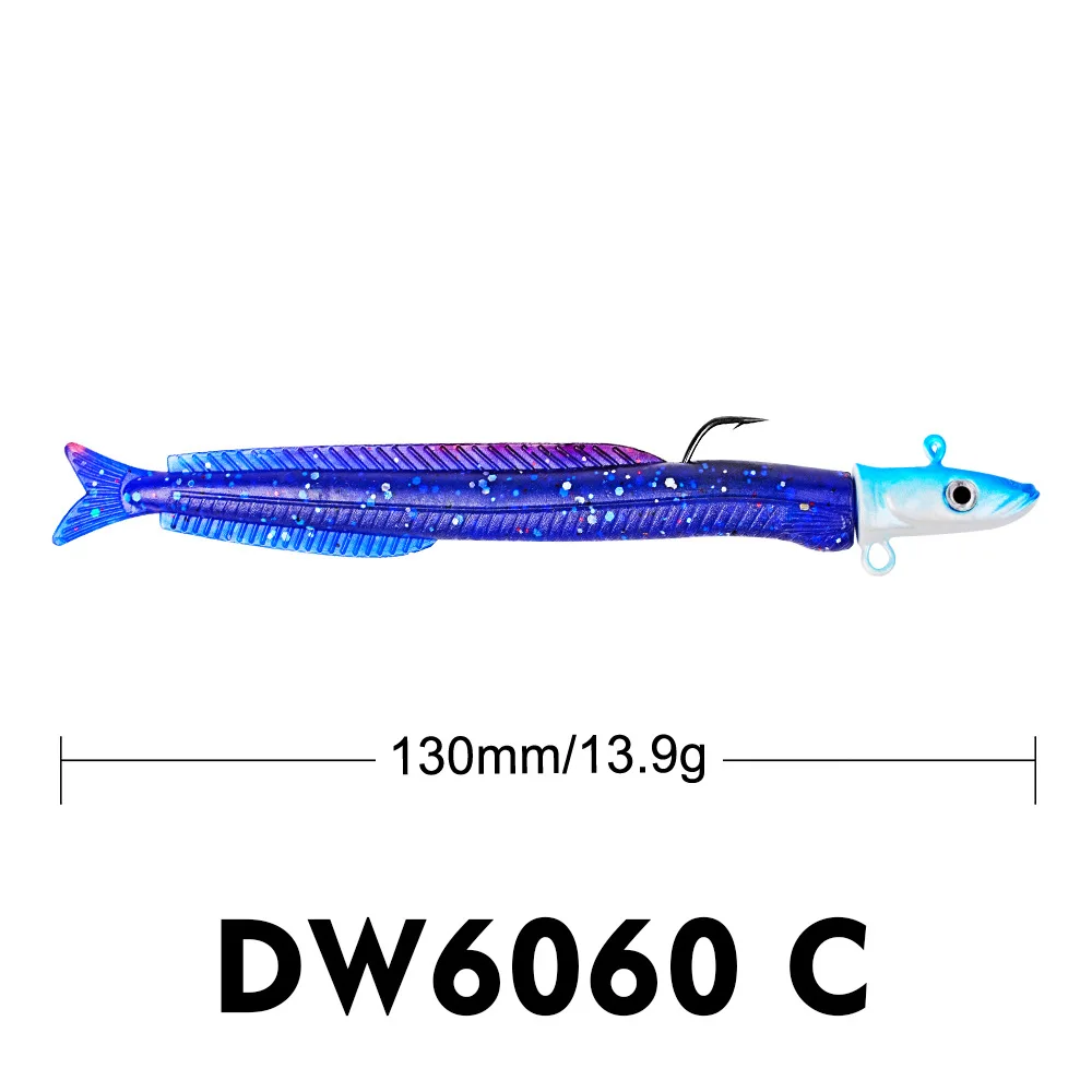 5 unids/bolsa Minnow Jig Head señuelo de pesca señuelo suave para Lucio 14g 12cm cebo Artificial para lubina sábalo de agua salada cebo suave aparejos de pesca - imagen 4