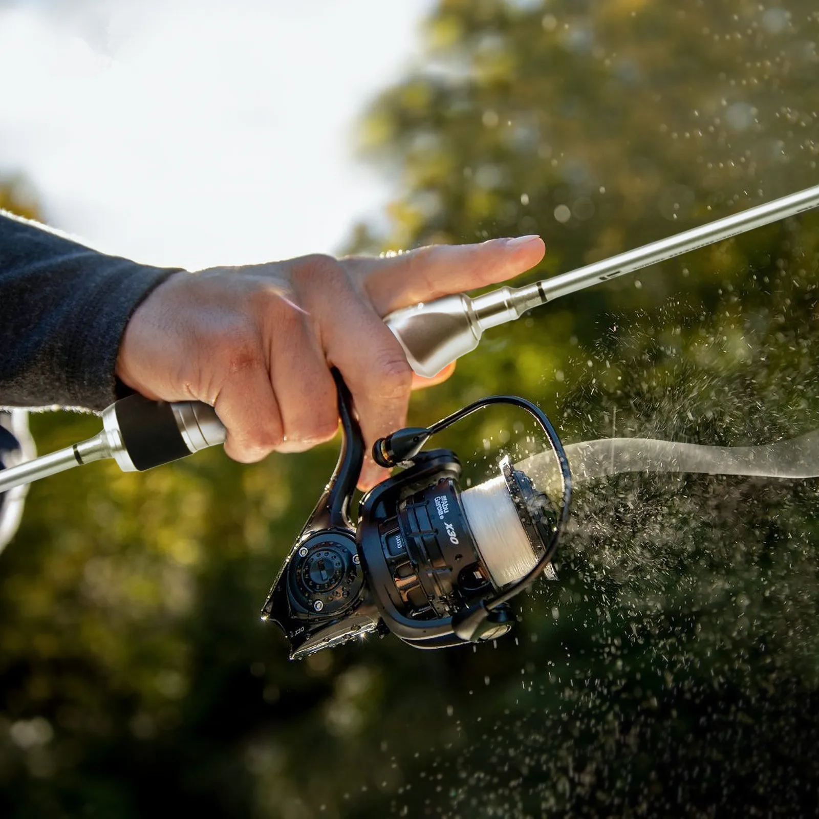 Armadura plateada UL, caña de pescar con boca de caballo, Micro Material ajustable, caña de pescar de Ruta Ya, caña de pescar retráctil - imagen 5