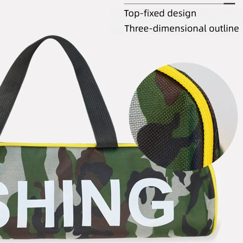 JSFUN 1 bolsa de caña de pescar portátil de gran capacidad impermeable Material EVA mochila de pesca para almacenamiento de caña de pescar - imagen 5