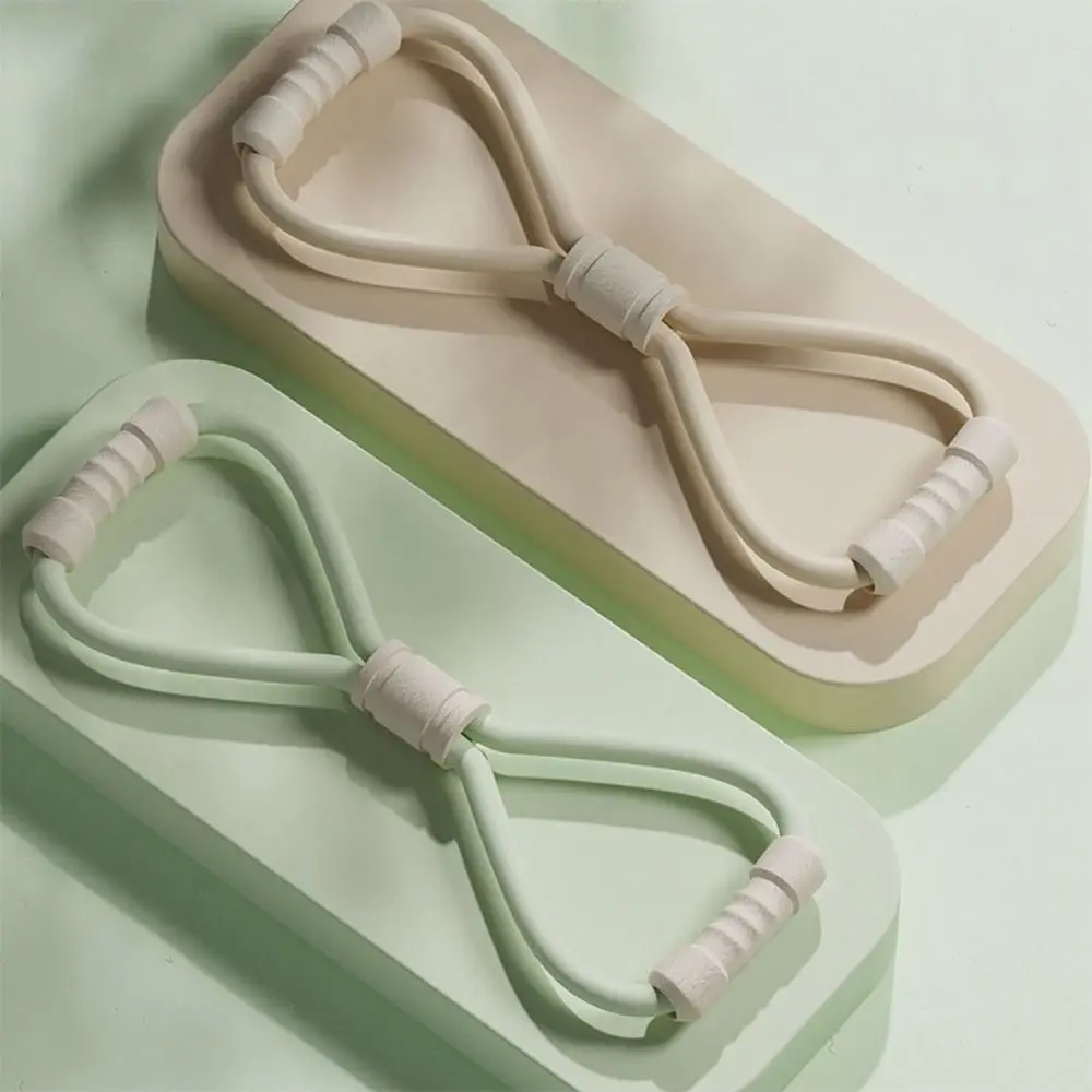 Banda elástica para gimnasio en casa, equipo de Fitness portátil, cuerda de tensión de 8 formas, banda de resistencia para Yoga, expansor de pecho con apertura de hombro, 1 Uds. - imagen 4