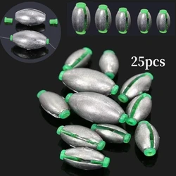 Plomos deslizantes forma oliva para pesca de carpa