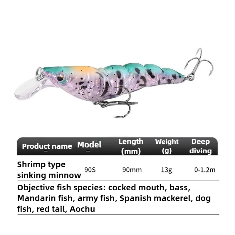 Afundando cebras pececillo camarones Jerkbaits Isca cebo duro Artificial equipo de pesca productos para Lucio lubina - imagen 2