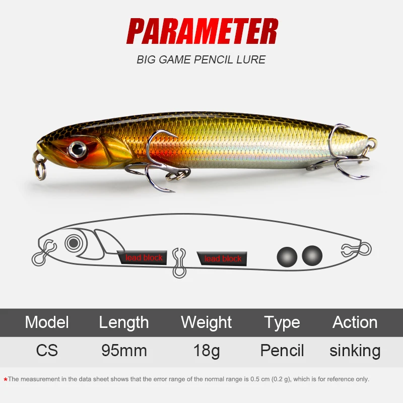 Banshee-señuelo de pesca que se hunde, cebo duro Artificial, 95mm, 18g, Stickbait, Wobblers para curricán, perca, Lucio, Crankbait - imagen 2