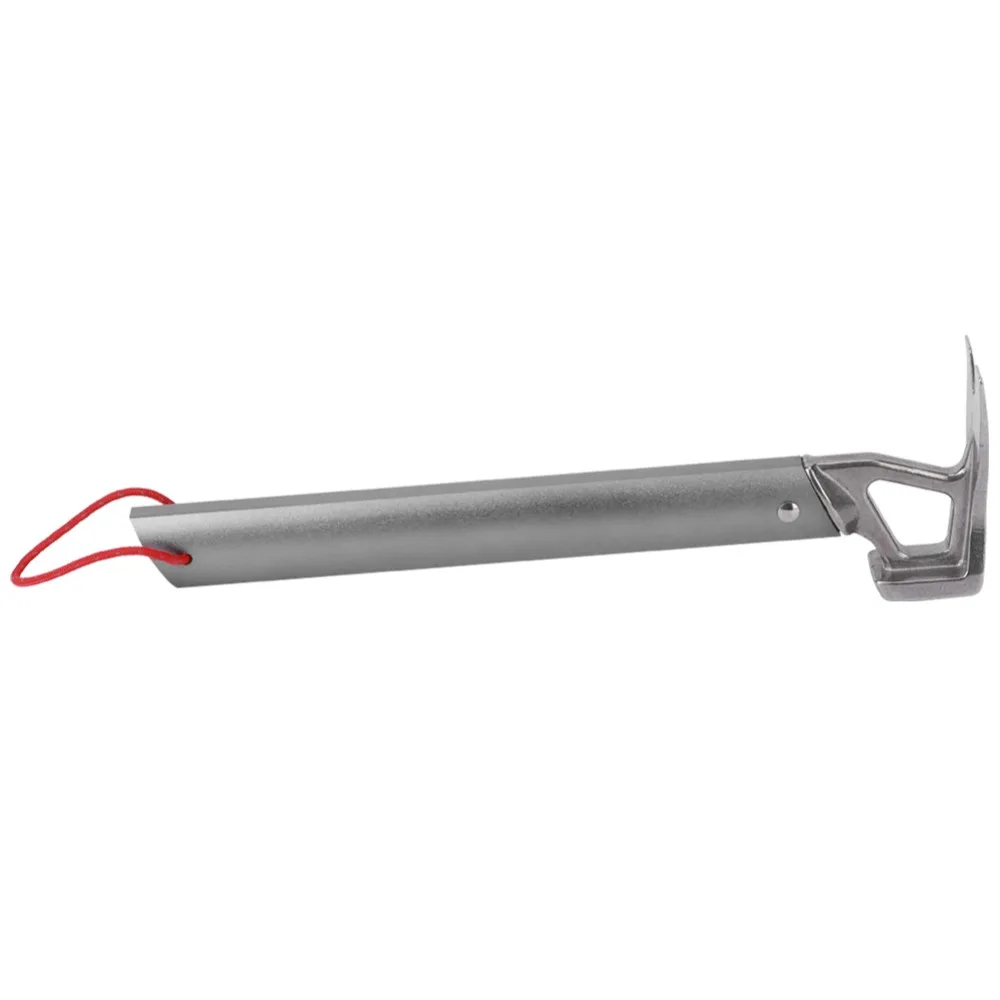 Martillo de Camping de aleación de aluminio duradero, martillo de clavo portátil para tienda gris, martillo de garra para acampar de alta resistencia - imagen 4