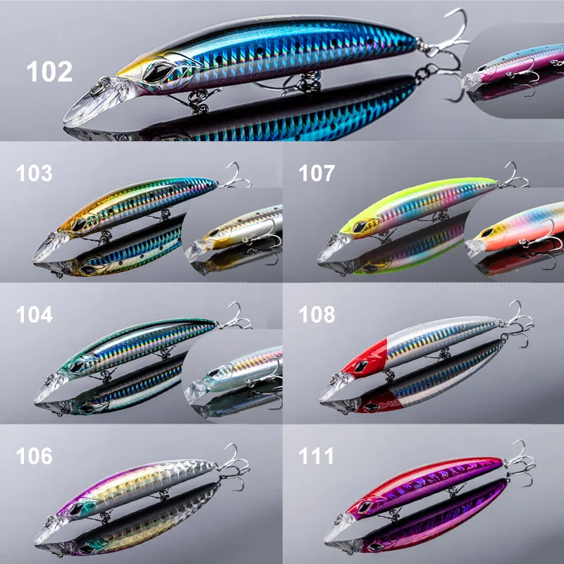Señuelo de pesca Noeby Minnow 110S 19g 110F 19g 130F 23g Wobblers de fundición Jerkbait cebo duro Artificial para Señuelos de pesca de agua salada - imagen 3