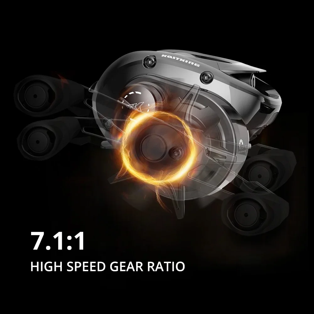 KastKing-carrete de Baitcasting MaxSteel, sistema de frenado magnético 7,1: 1, relación de engranaje 5 + 1, rodamientos de bolas, bobina de pesca de arrastre máximo de 7KG - imagen 3