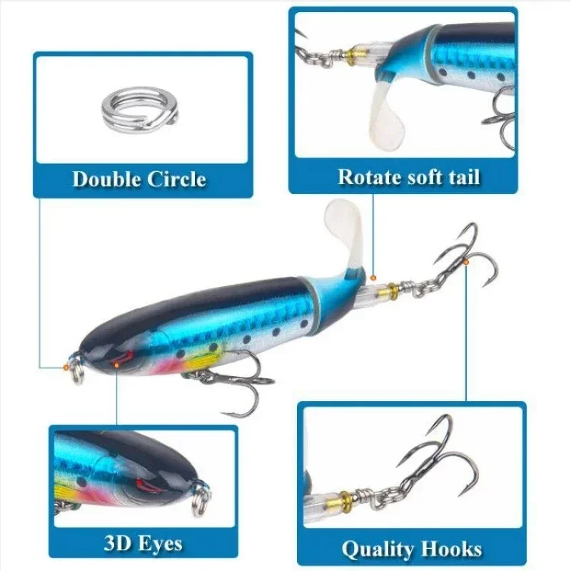 Señuelos Popper Topwater – Cebos duros de superficie - imagen 3