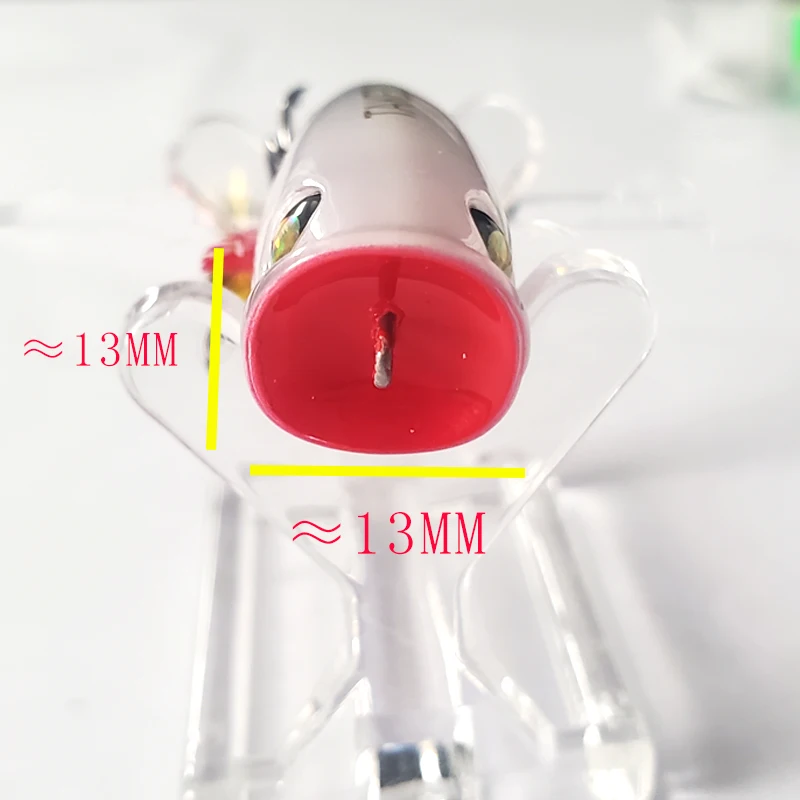 TAKEDO LB65 Top Water 65MM 7G Popper Señuelos de Pesca de Mar cebo Artificial con ganchos bk * Wobbler 3D ojos señuelo para lubina atún - imagen 4