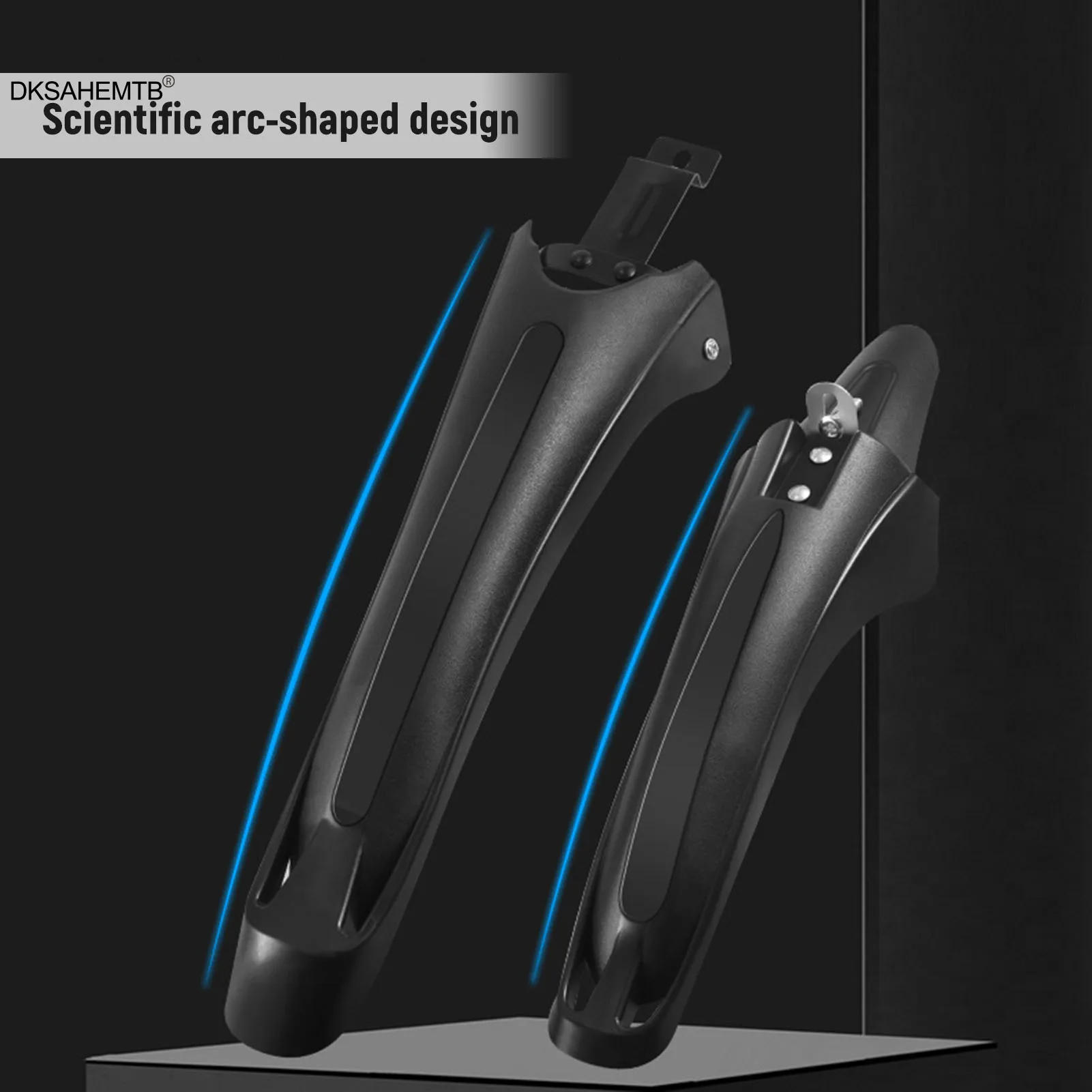 Juego de guardabarros ajustable para bicicleta de carretera, guardabarros delantero trasero para bicicleta de montaña, accesorios de ciclismo para 20/22/24/26 pulgadas - imagen 3