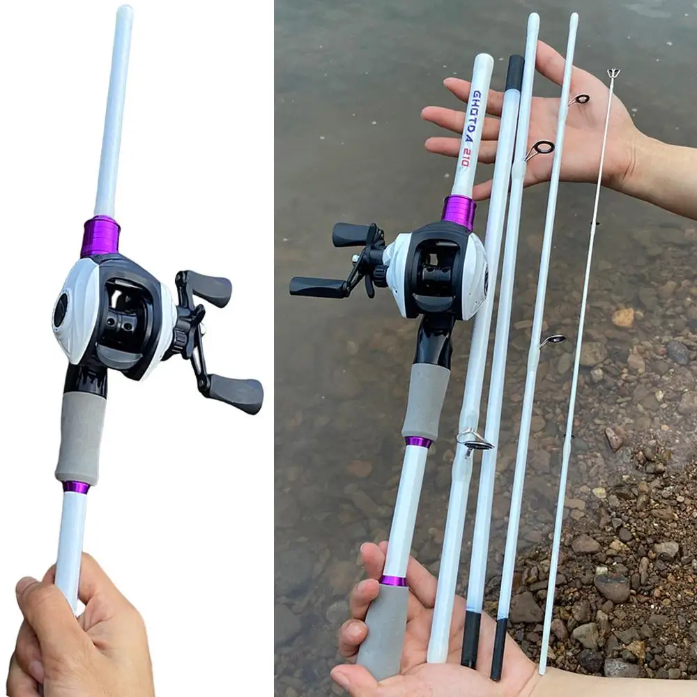 Caña Baitcasting 4 tramos 7.2:1 para black bass y lucio