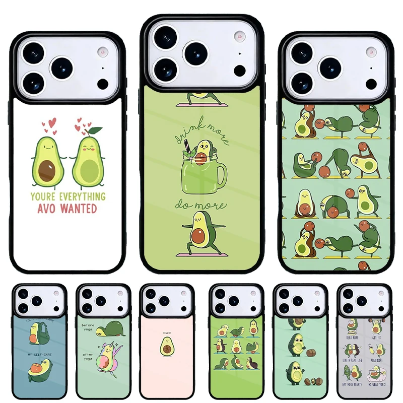 Funda para iPhone con diseño aguacate – Carcasa trasera