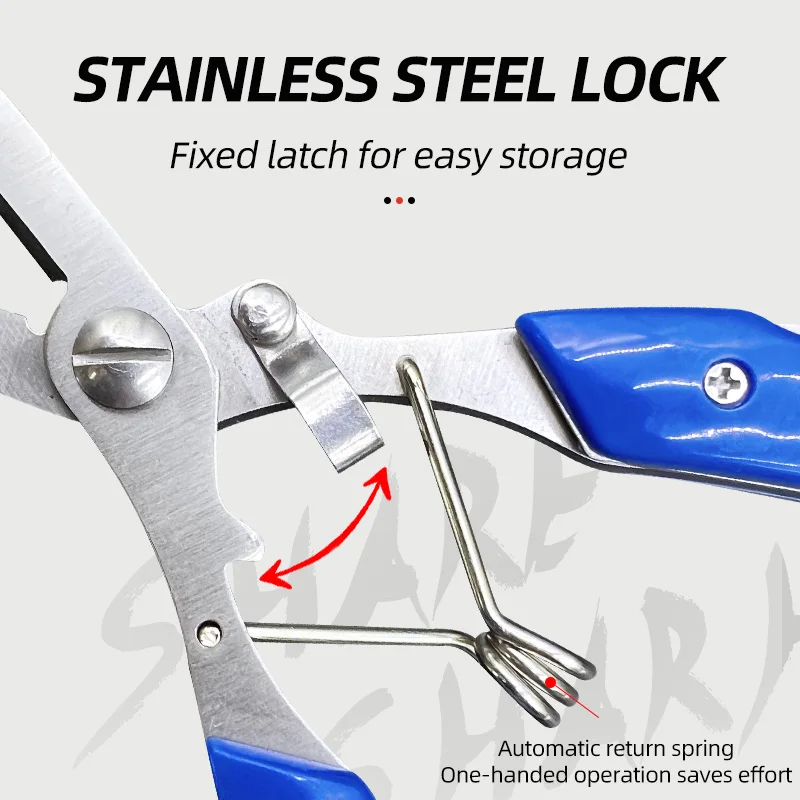 Herramientas de pesca multifunción, alicates de pesca de acero inoxidable, cortadores de línea, removedor de anzuelos, anillo dividido, tijeras - imagen 3