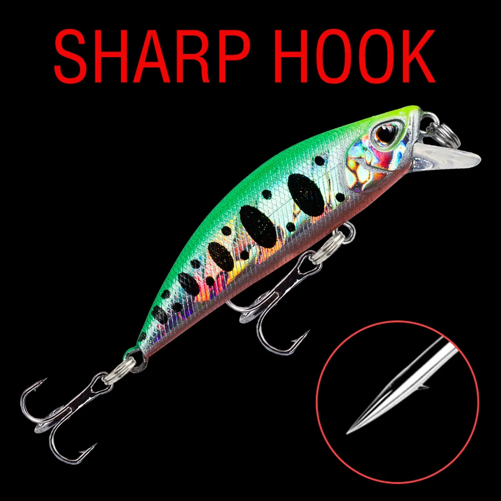 5,5 cm 5g hundimiento Minnow Wobbler Señuelos de Pesca Jerkbait cebo perca Pesca Mini Wobblers Señuelos de Pesca cebo Artificial duro profundo - imagen 4