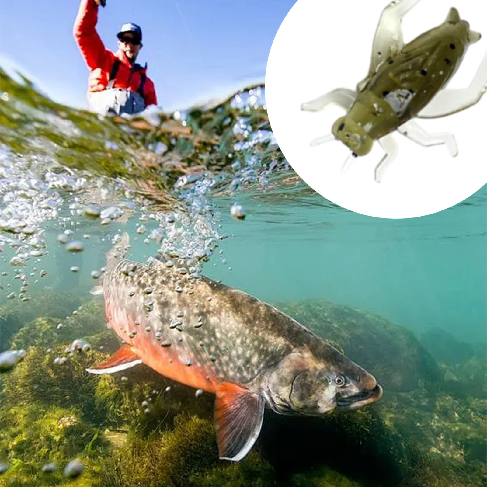 Señuelos de Pesca de piezas, cebo suave de 2,5 cm, Artificial, realista, portátil, duradero, para lubina, trucha, pez negro, 10 Uds. - imagen 5