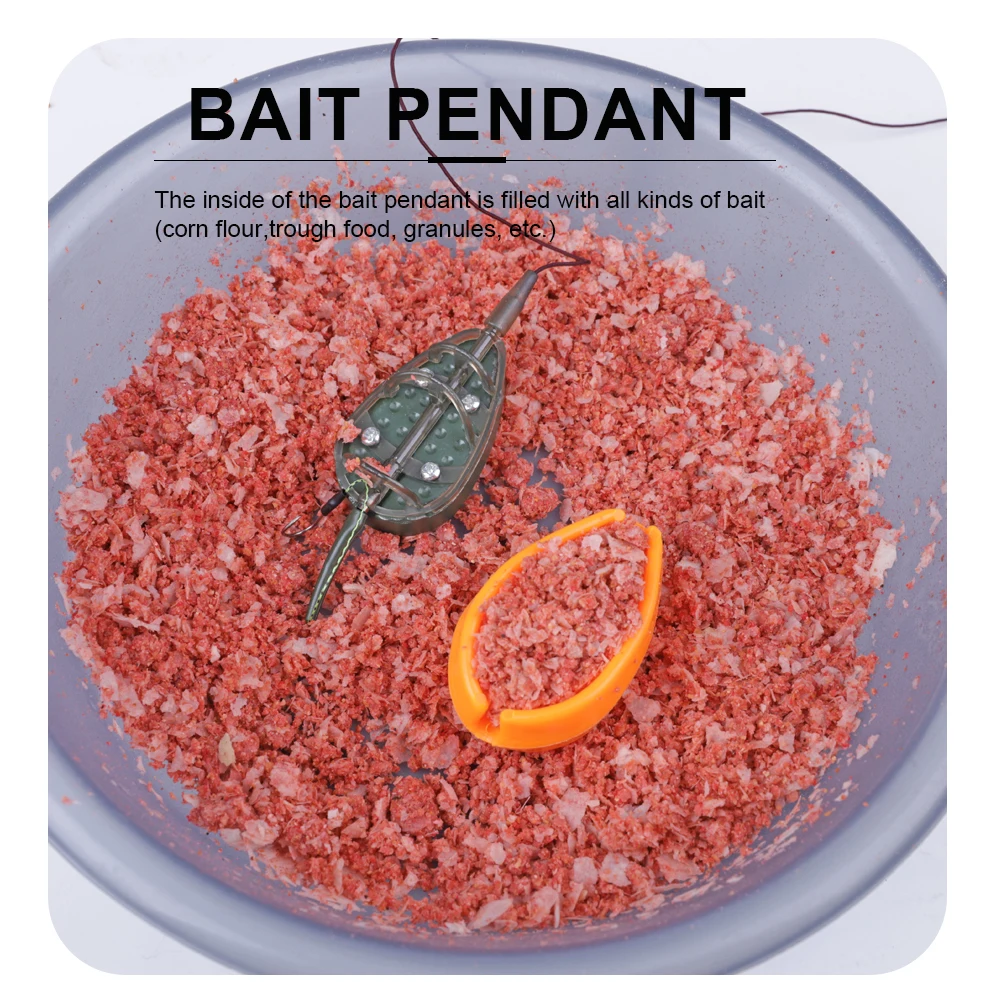 FTK-Juego de herramientas de soporte de cebo, molde alimentador de pesca de carpa, moldes de liberación rápida, 30-100g, Serie 2 unids/lote por paquete - imagen 5