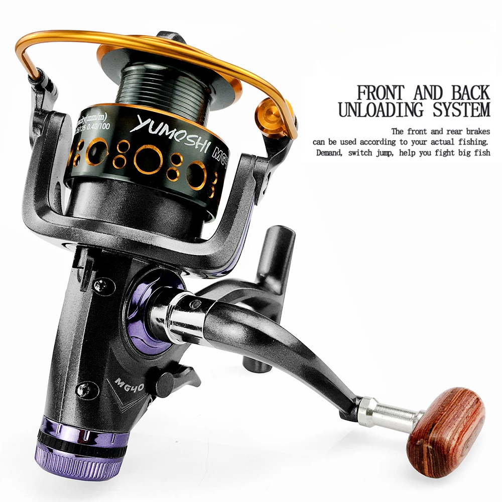 GHOTDA-carrete de pesca con sistema de freno Dual, 10 + 1 BB, Ratio de velocidad, carretes giratorios suaves, carrete profundo, mango intercambiable, aparejos de pesca - imagen 5